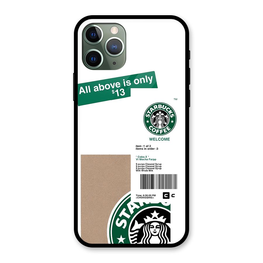 Starbucks Coffee Mocha Glass Back Case for iPhone 11 Pro