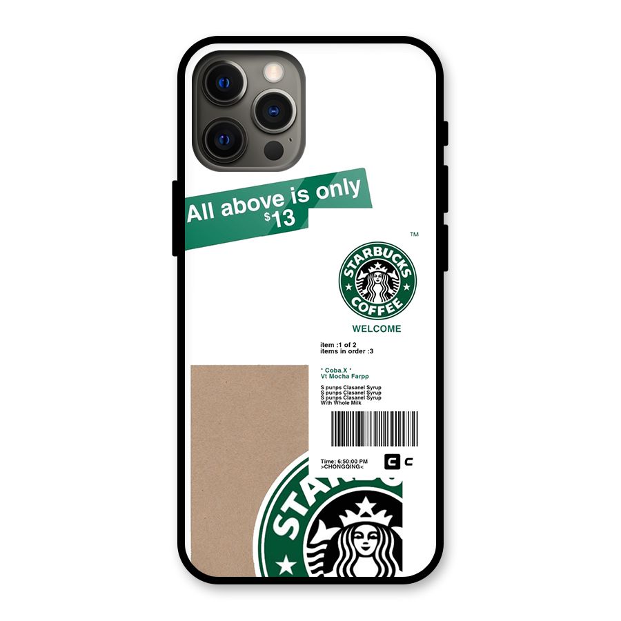 Starbucks Coffee Mocha Glass Back Case for iPhone 12 Pro Max