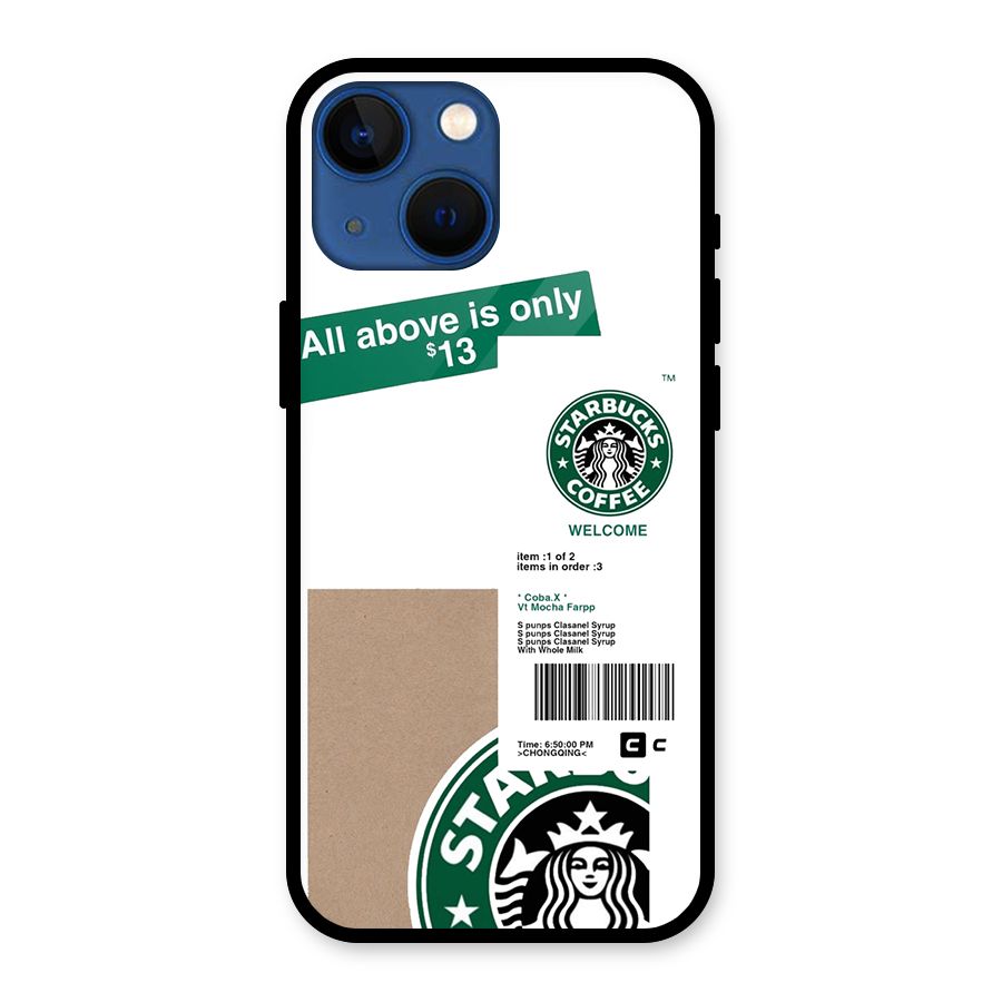 Starbucks Coffee Mocha Glass Back Case for iPhone 13 Mini