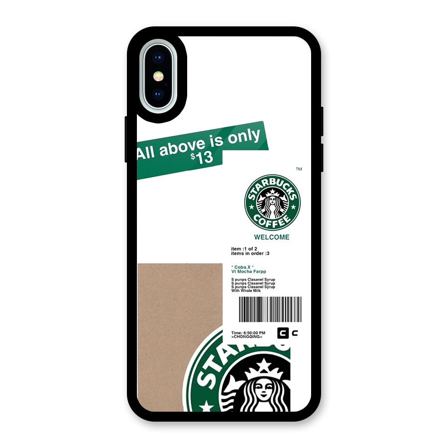 Starbucks Coffee Mocha Glass Back Case for iPhone XS