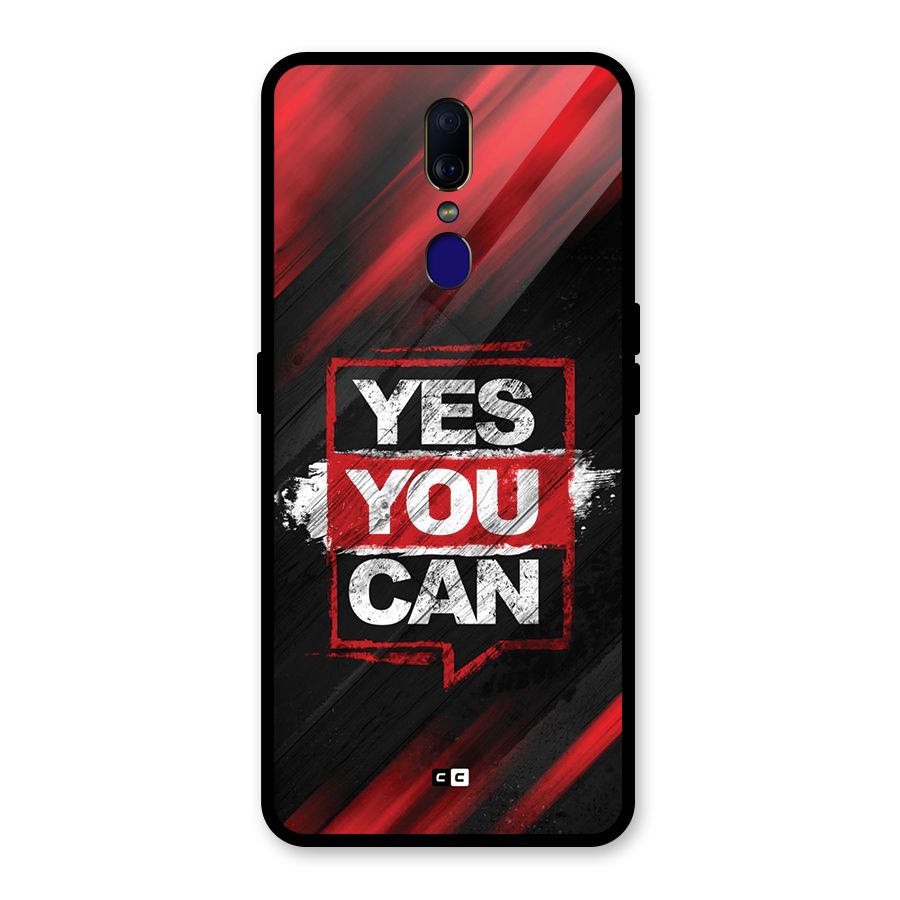 Stay Motivated Glass Back Case for Oppo F11