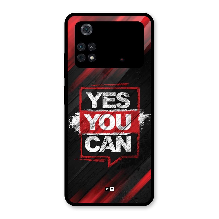 Stay Motivated Glass Back Case for Poco M4 Pro 4G