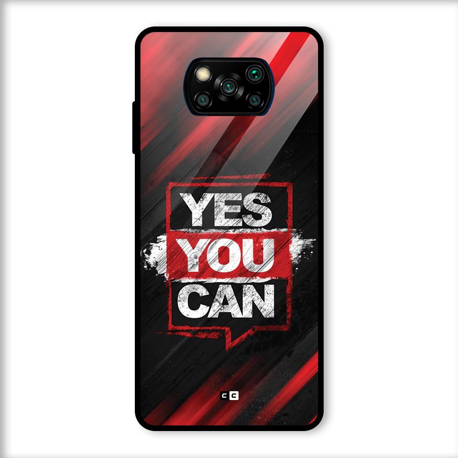 Stay Motivated Glass Back Case for Poco X3