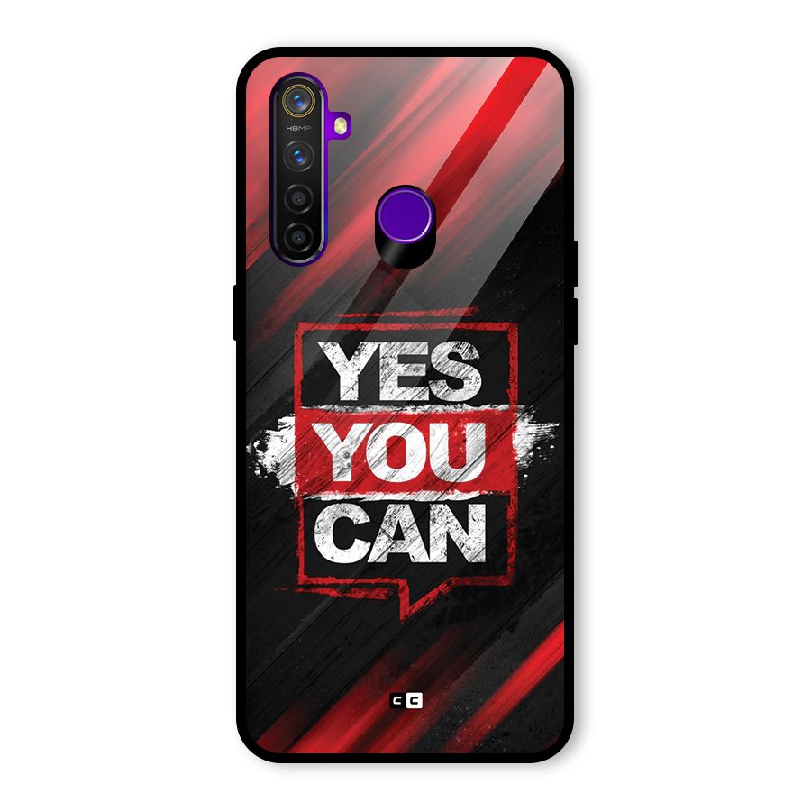 Stay Motivated Glass Back Case for Realme 5 Pro