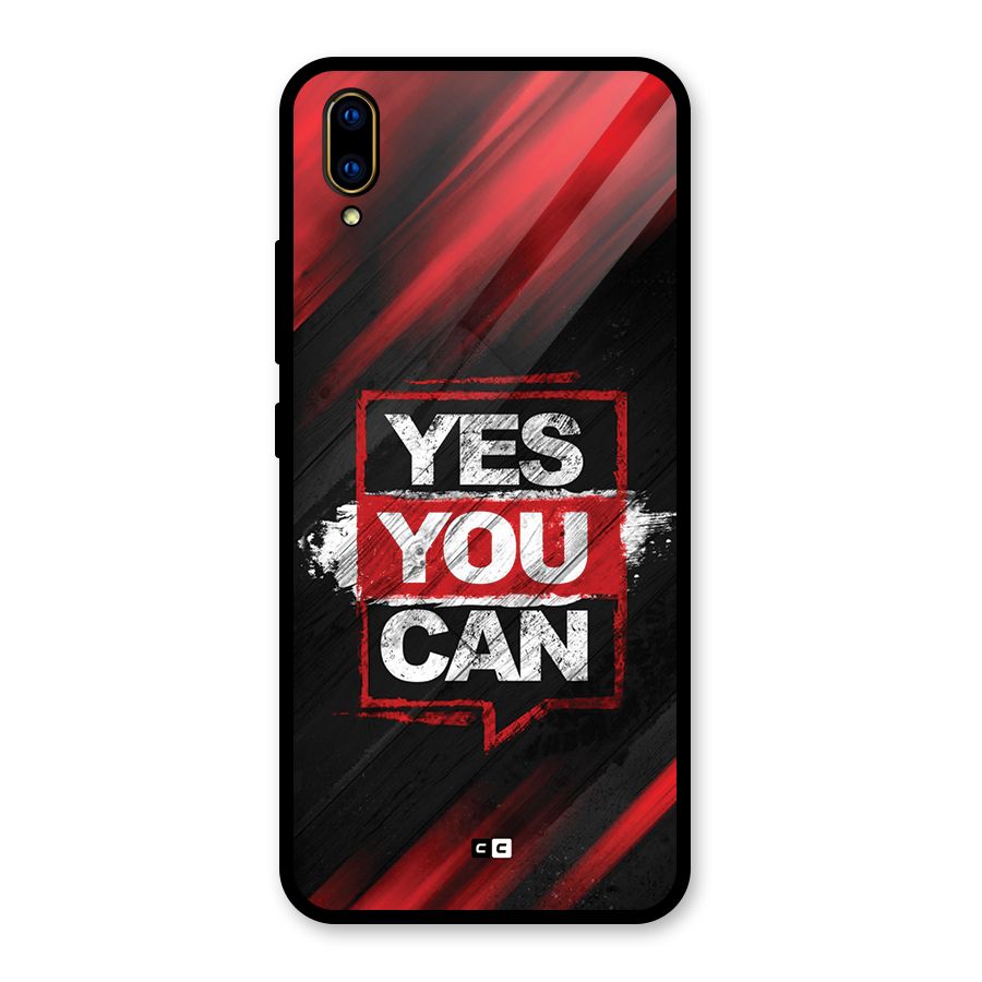 Stay Motivated Glass Back Case for Vivo V11 Pro