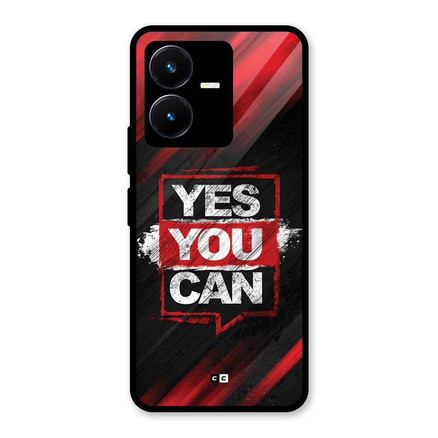 Stay Motivated Glass Back Case for Vivo Y22s