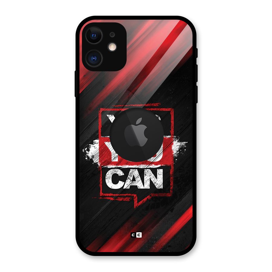 Stay Motivated Glass Back Case for iPhone 11 Logo Cut