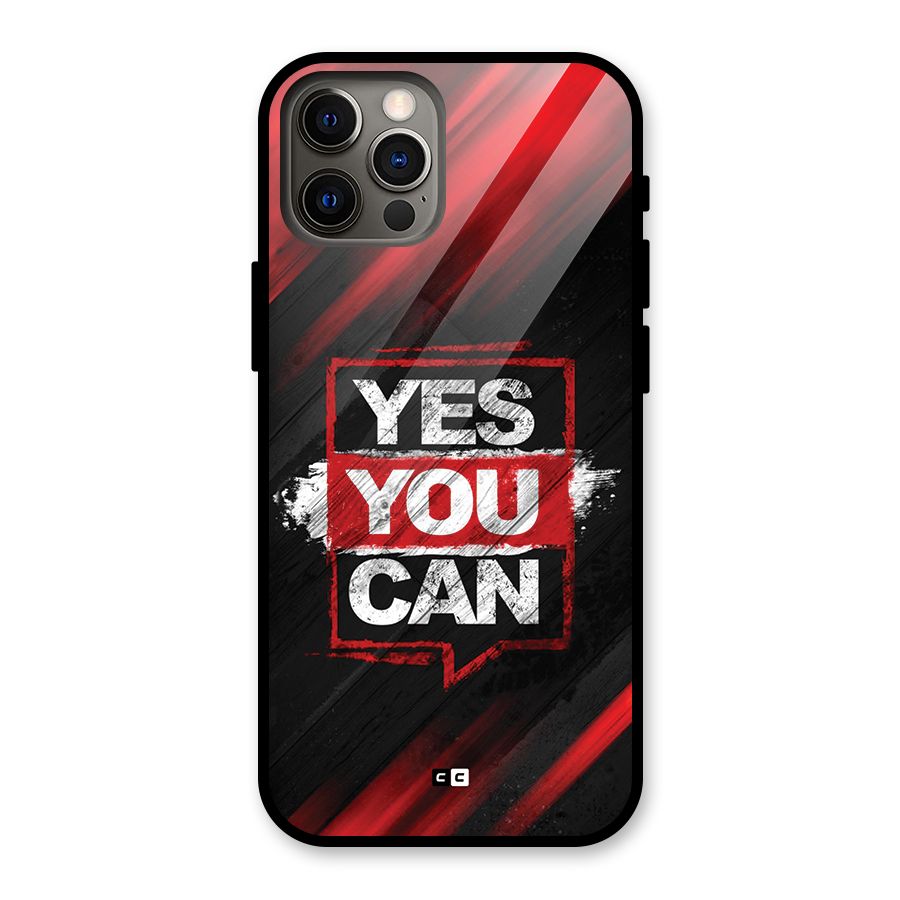 Stay Motivated Glass Back Case for iPhone 12 Pro