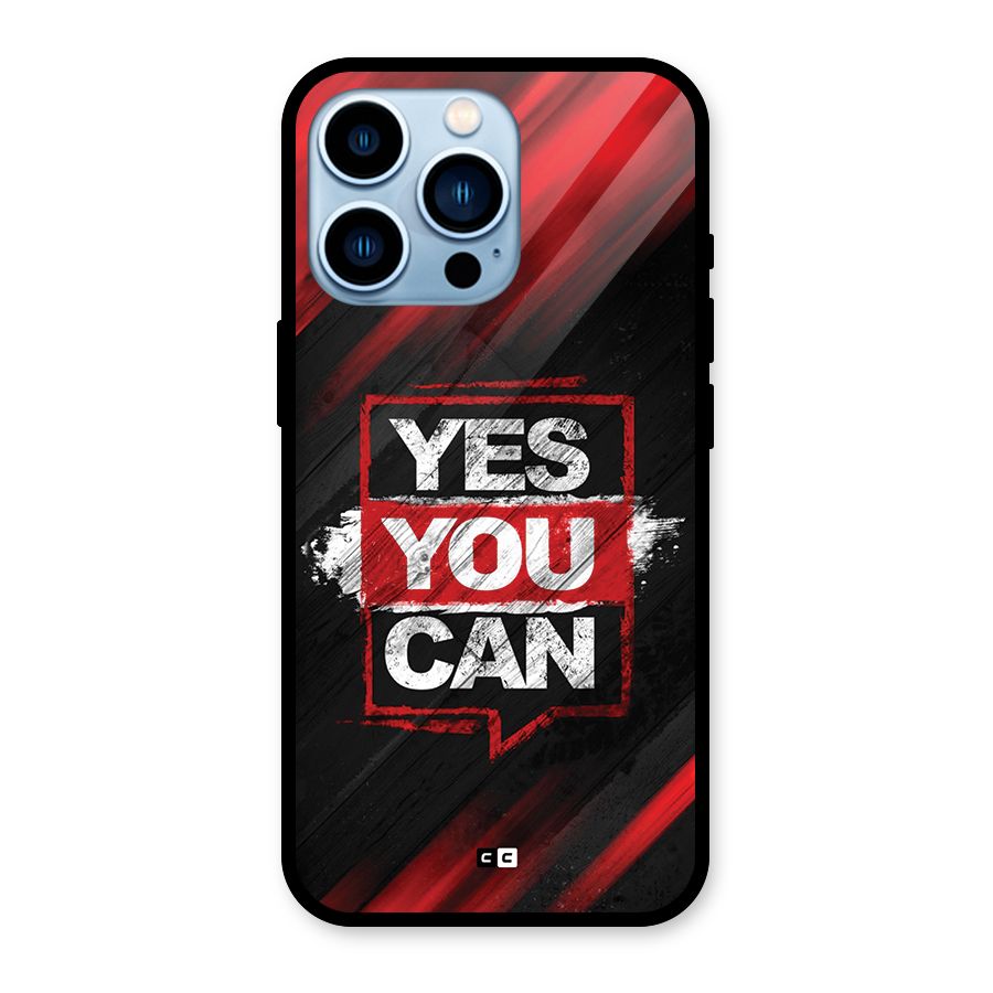 Stay Motivated Glass Back Case for iPhone 13 Pro