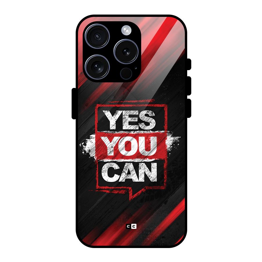 Stay Motivated Glass Back Case for iPhone 15 Pro