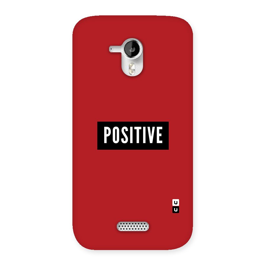 Stay Positive Back Case for Micromax Canvas HD A116