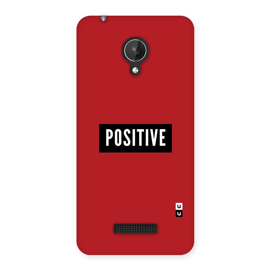 Stay Positive Back Case for Micromax Canvas Spark Q380