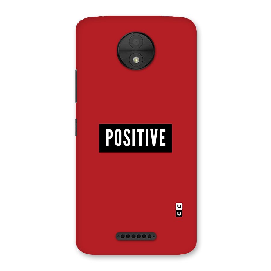 Stay Positive Back Case for Moto C