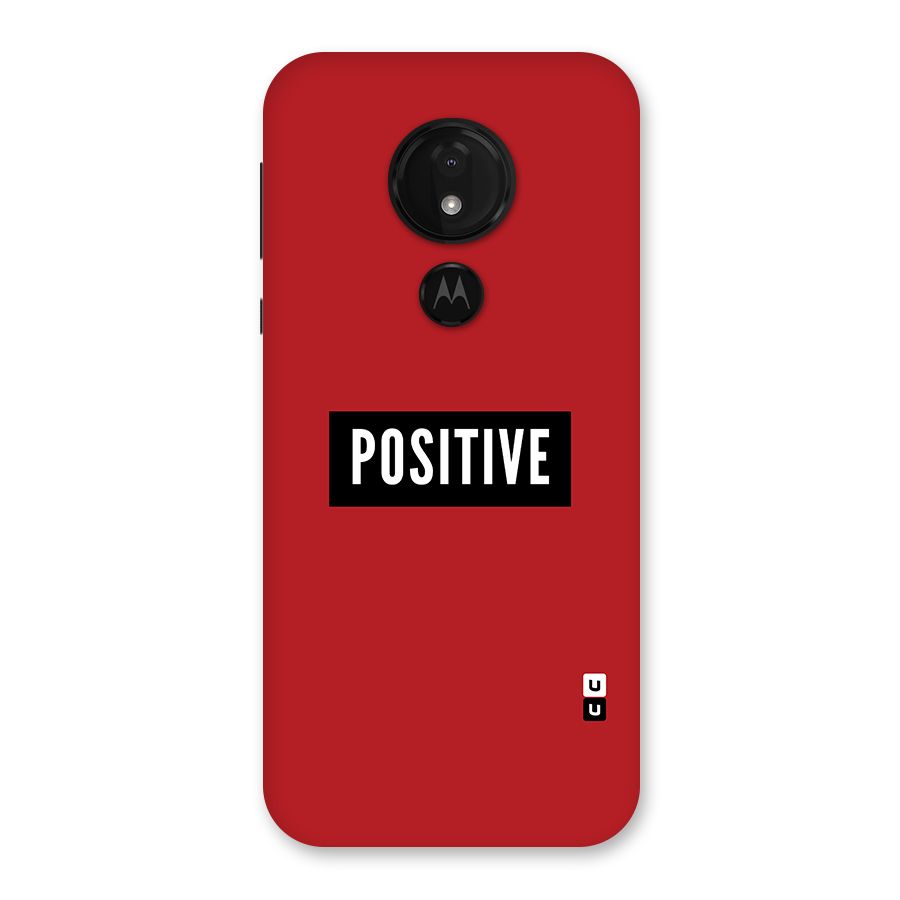 Stay Positive Back Case for Moto G7 Power