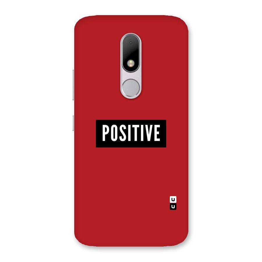 Stay Positive Back Case for Moto M
