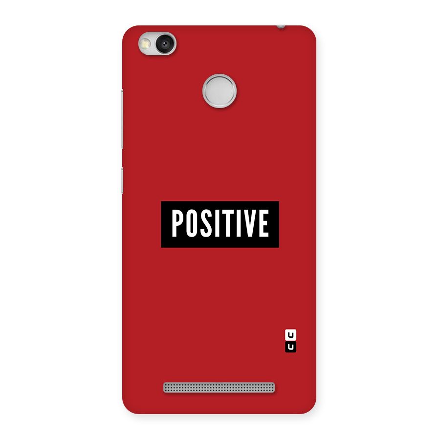 Stay Positive Back Case for Redmi 3S Prime