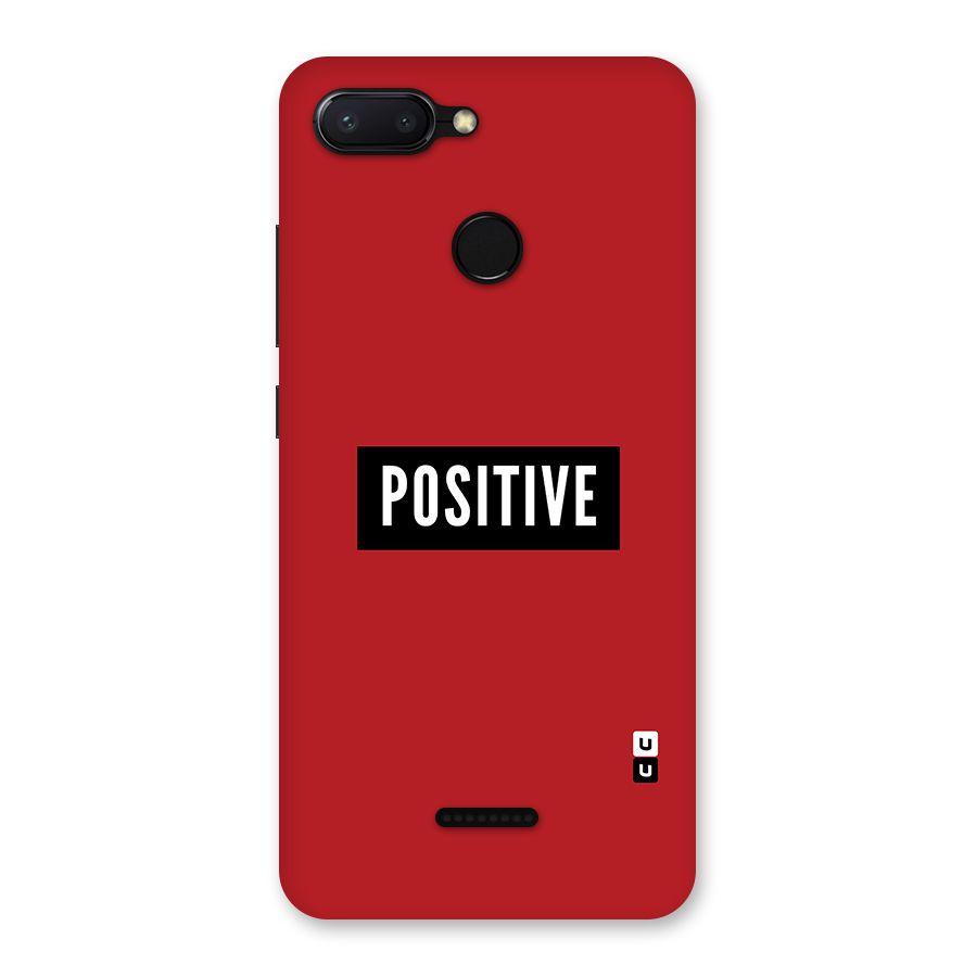 Stay Positive Back Case for Redmi 6