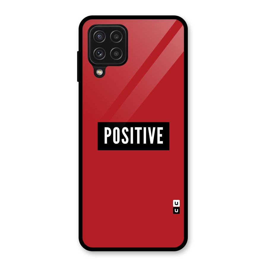 Stay Positive Glass Back Case for Galaxy A22 4G