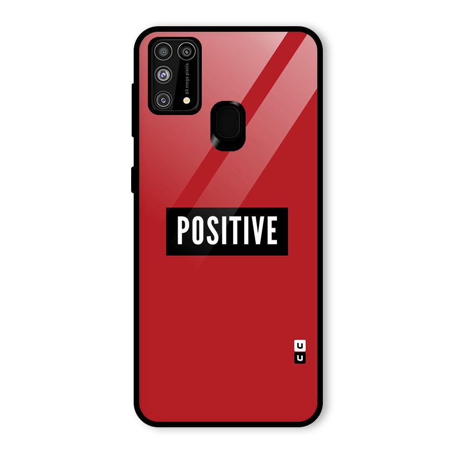 Stay Positive Glass Back Case for Galaxy M31