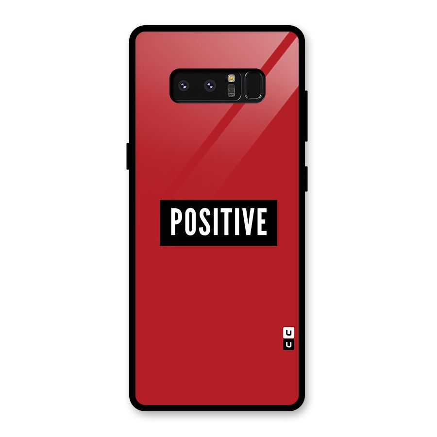 Stay Positive Glass Back Case for Galaxy Note 8