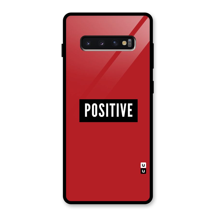 Stay Positive Glass Back Case for Galaxy S10 Plus