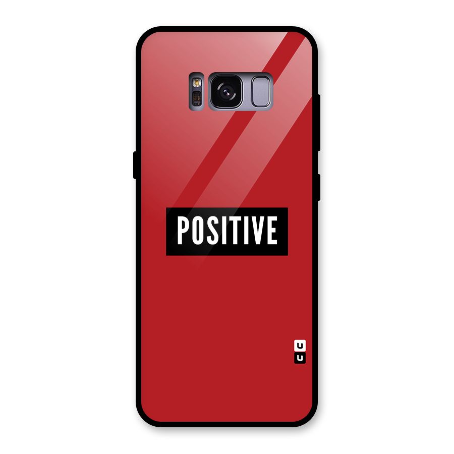 Stay Positive Glass Back Case for Galaxy S8