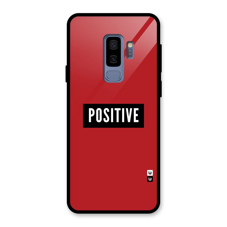 Stay Positive Glass Back Case for Galaxy S9 Plus
