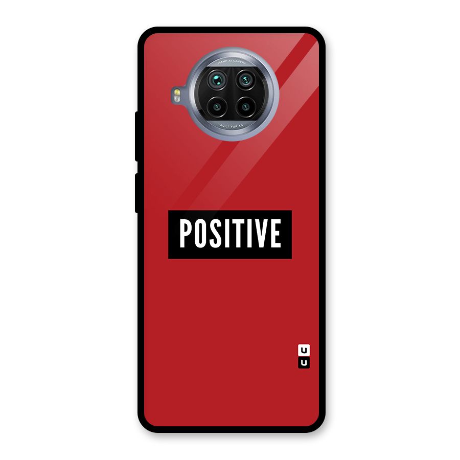 Stay Positive Glass Back Case for Mi 10i