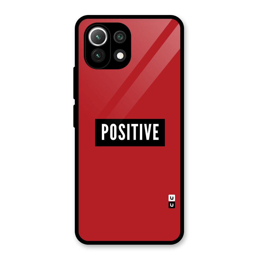 Stay Positive Glass Back Case for Mi 11 Lite NE 5G