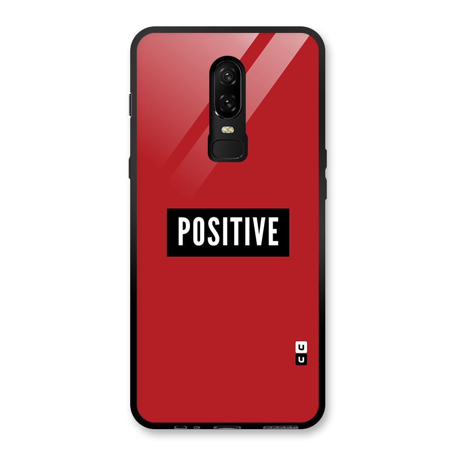 Stay Positive Glass Back Case for OnePlus 6