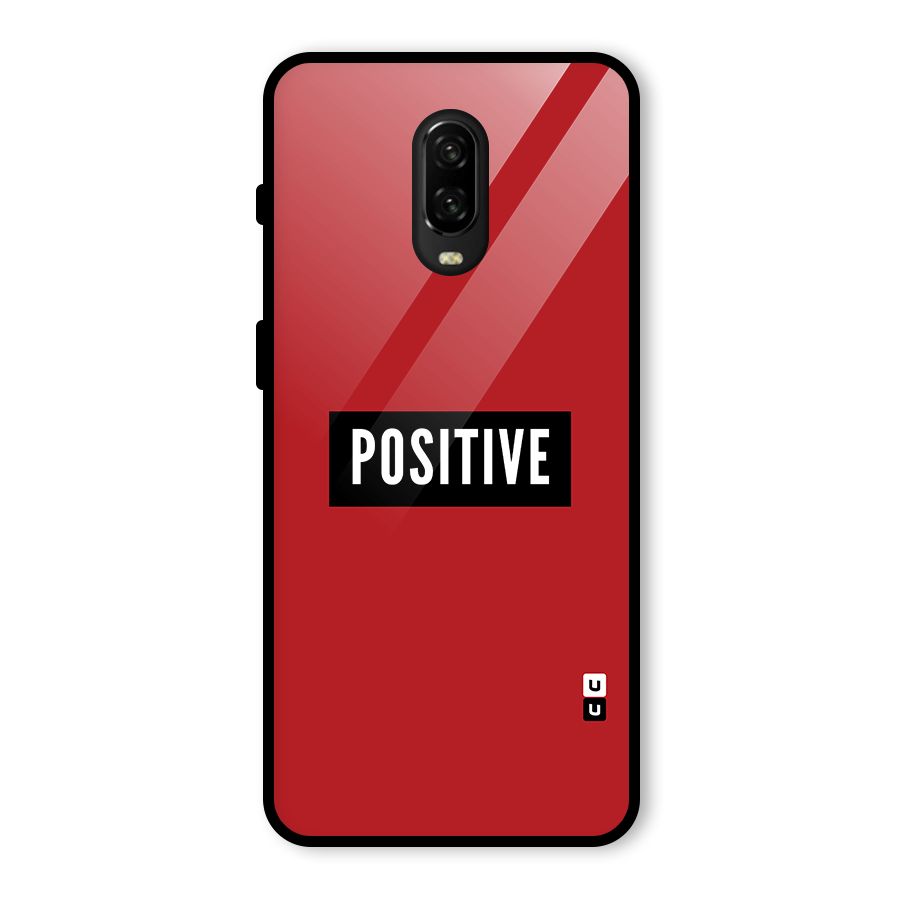 Stay Positive Glass Back Case for OnePlus 6T