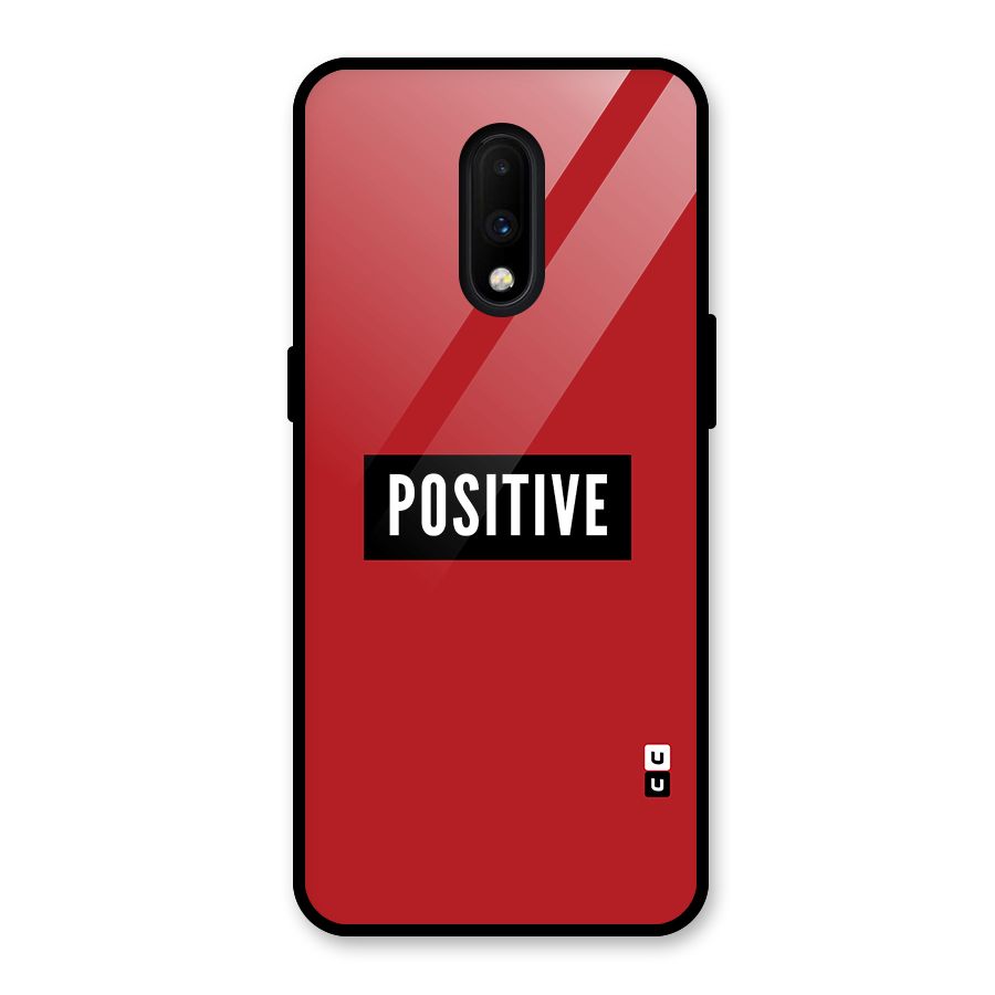Stay Positive Glass Back Case for OnePlus 7