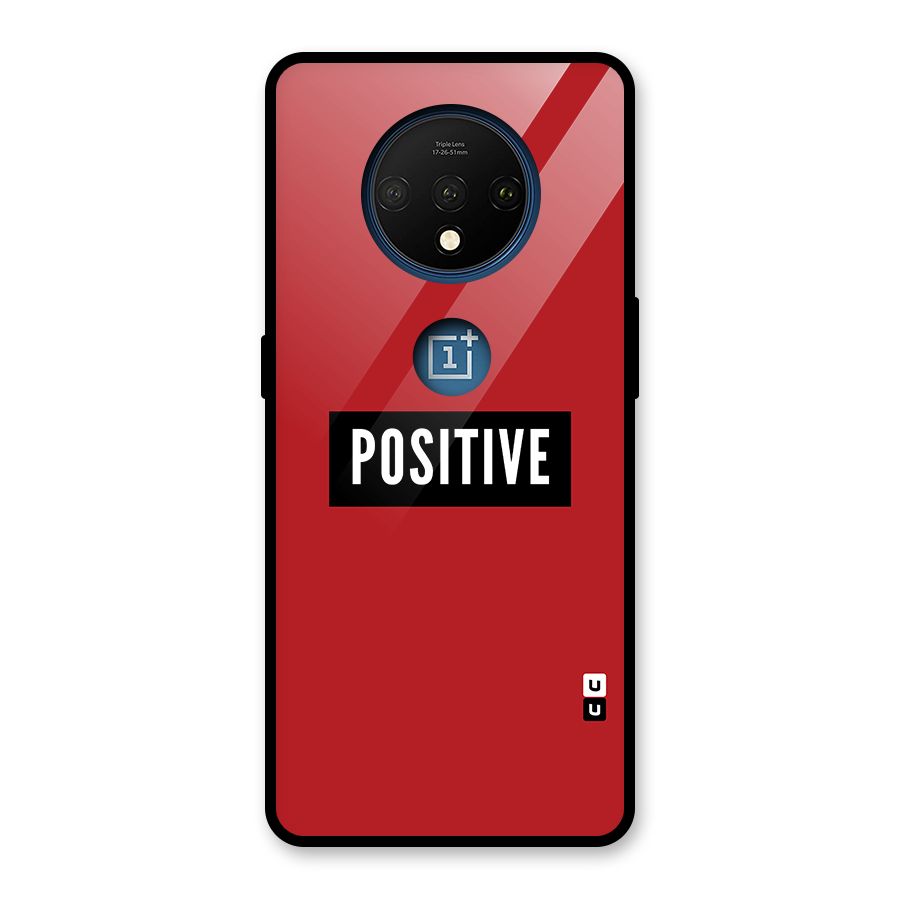 Stay Positive Glass Back Case for OnePlus 7T