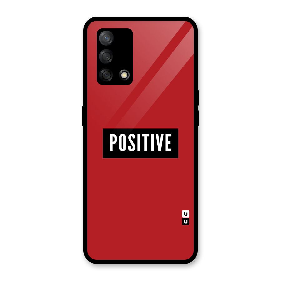 Stay Positive Glass Back Case for Oppo F19