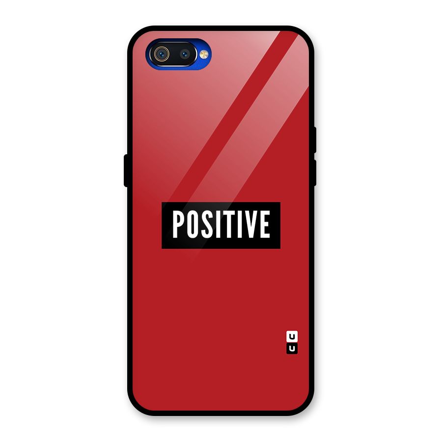 Stay Positive Glass Back Case for Realme C2