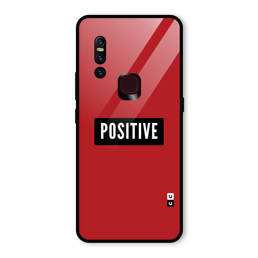 Stay Positive Glass Back Case for Vivo V15
