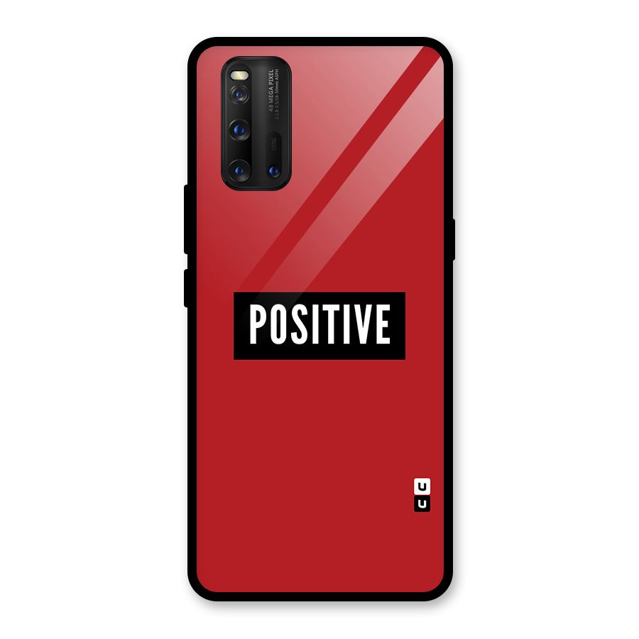 Stay Positive Glass Back Case for Vivo iQOO 3