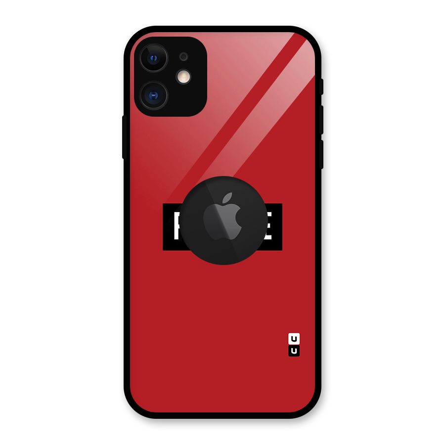 Stay Positive Glass Back Case for iPhone 11 Logo Cut