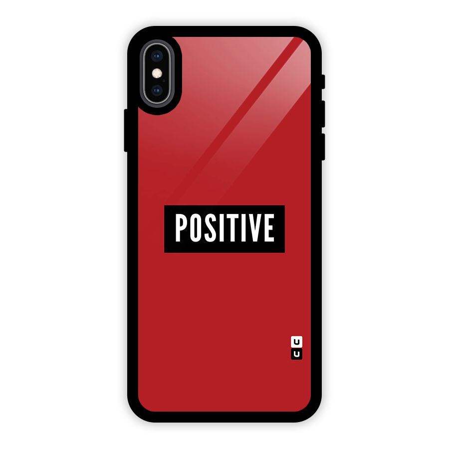 Stay Positive Glass Back Case for iPhone XS Max