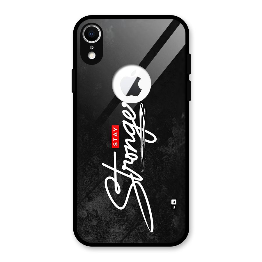 Stay Stronger Glass Back Case for iPhone XR Logo Cut