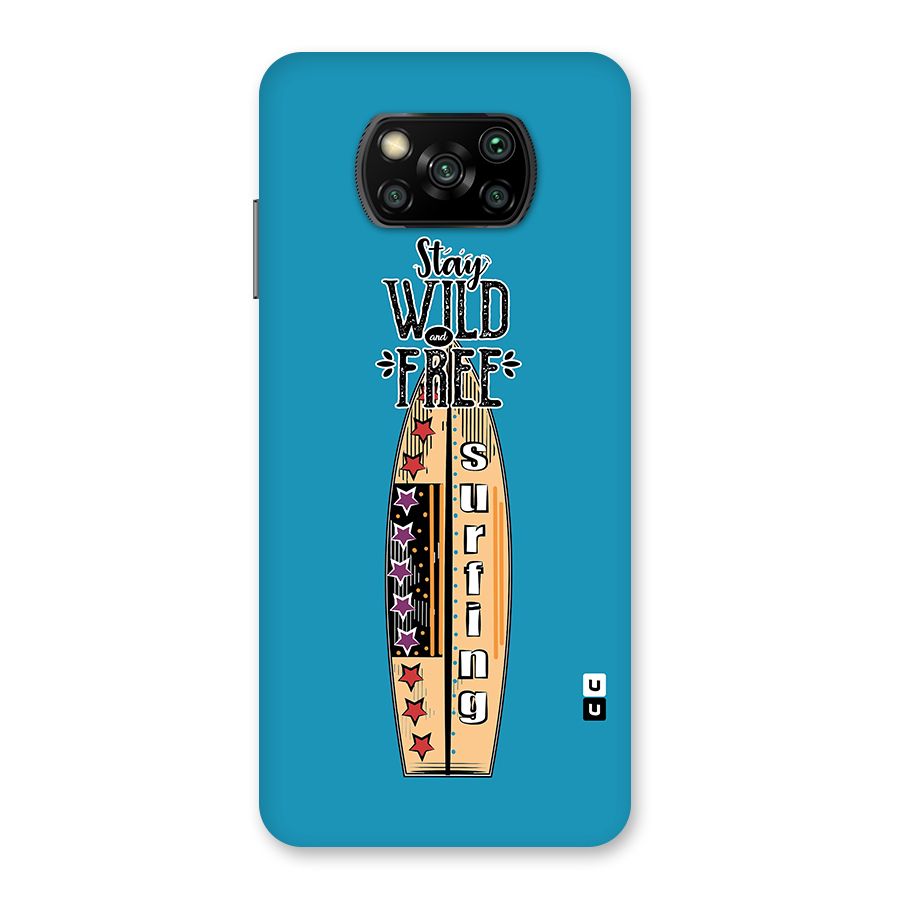 Stay Wild and Free Glass Back Case for Poco X3