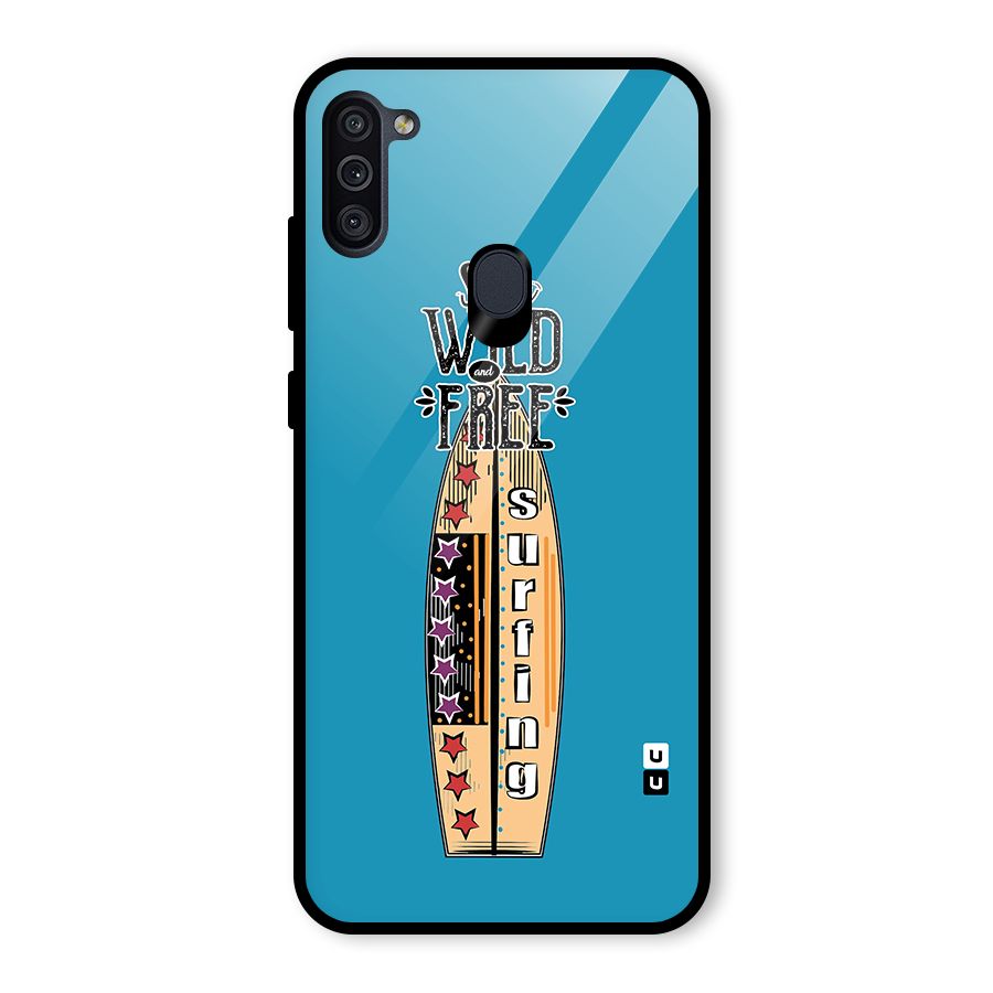 Stay Wild and Free Glass Back Case for Galaxy M11