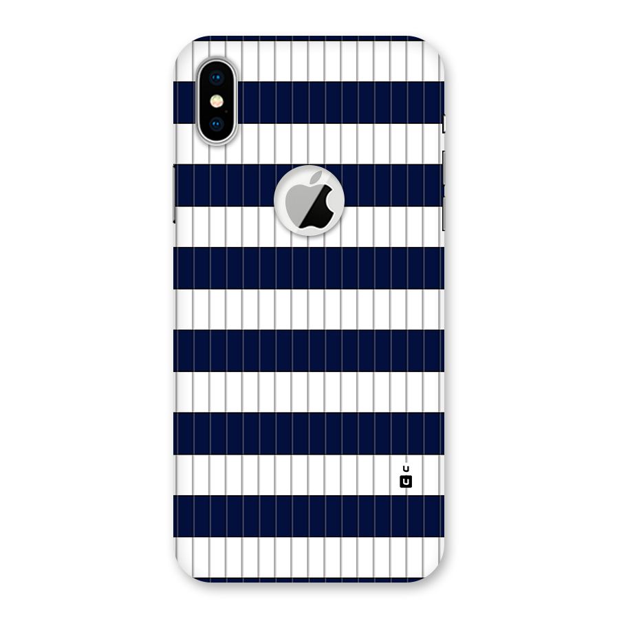 Step Stripes Back Case for iPhone XS Logo Cut