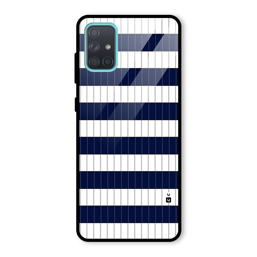 Step Stripes Glass Back Case for Galaxy A71
