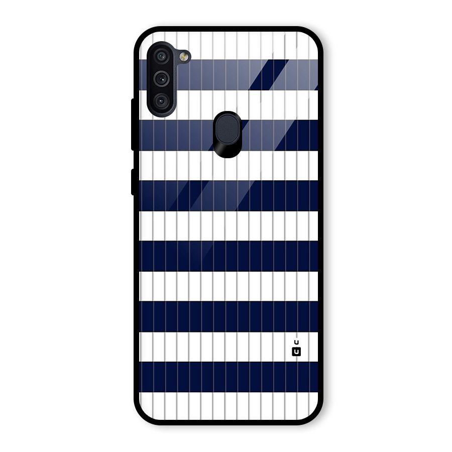 Step Stripes Glass Back Case for Galaxy M11