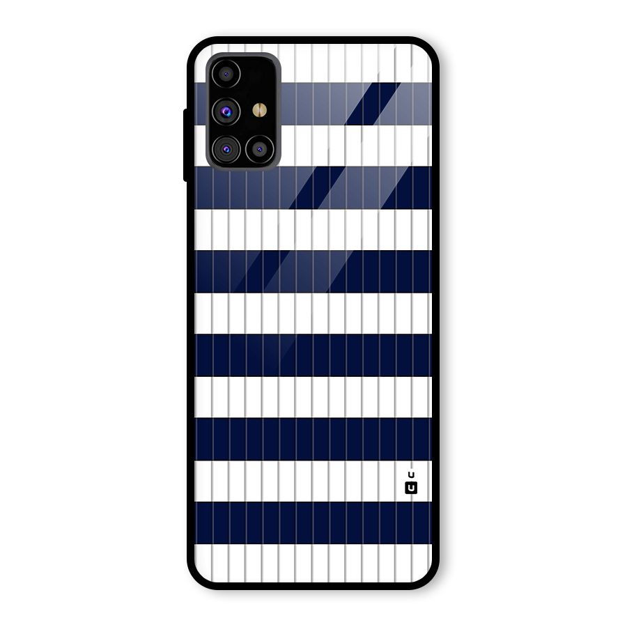 Step Stripes Glass Back Case for Galaxy M31s