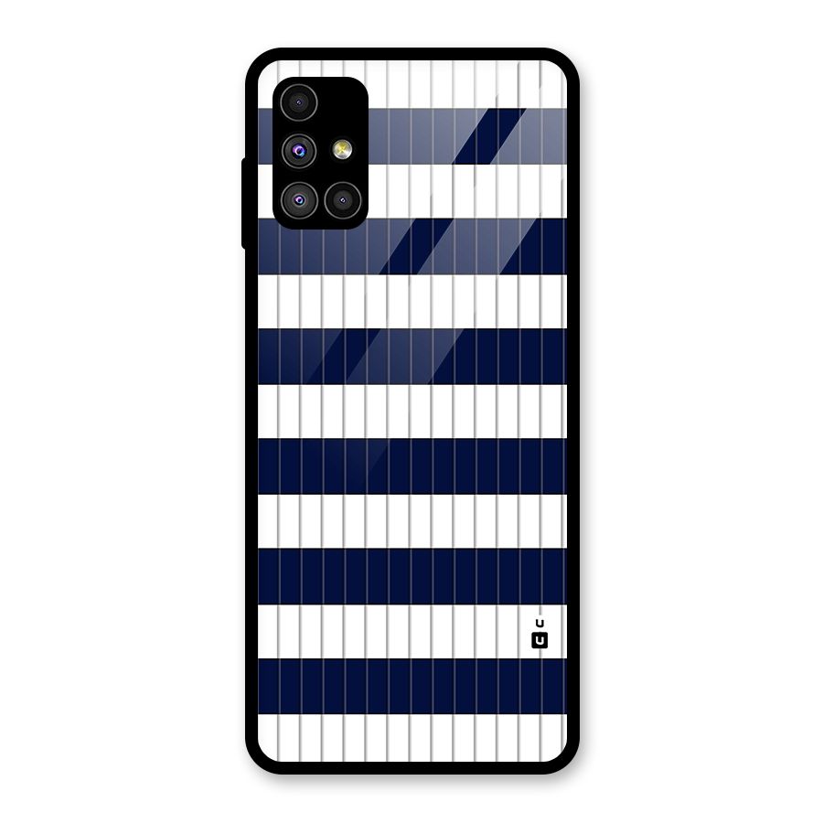 Step Stripes Glass Back Case for Galaxy M51
