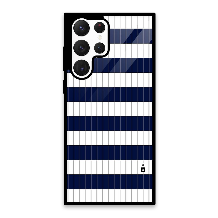 Step Stripes Glass Back Case for Galaxy S22 Ultra 5G