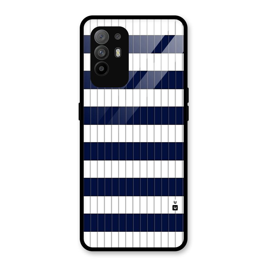 Step Stripes Glass Back Case for Oppo F19 Pro Plus 5G