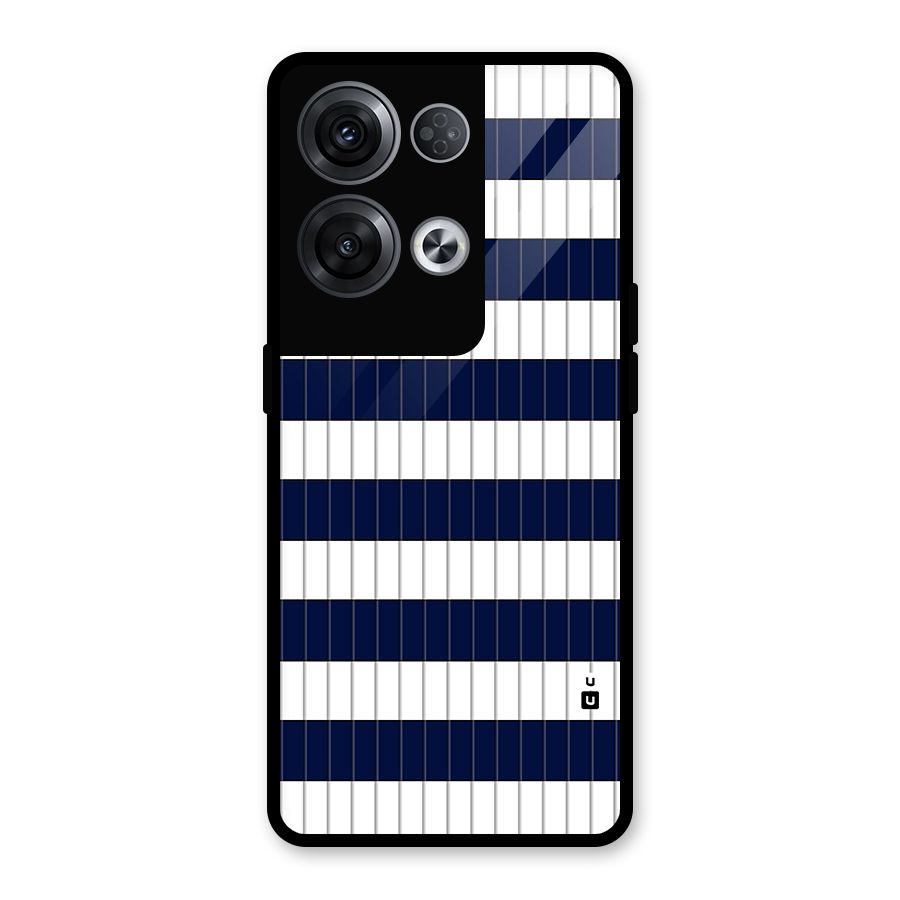 Step Stripes Glass Back Case for Oppo Reno8 Pro 5G